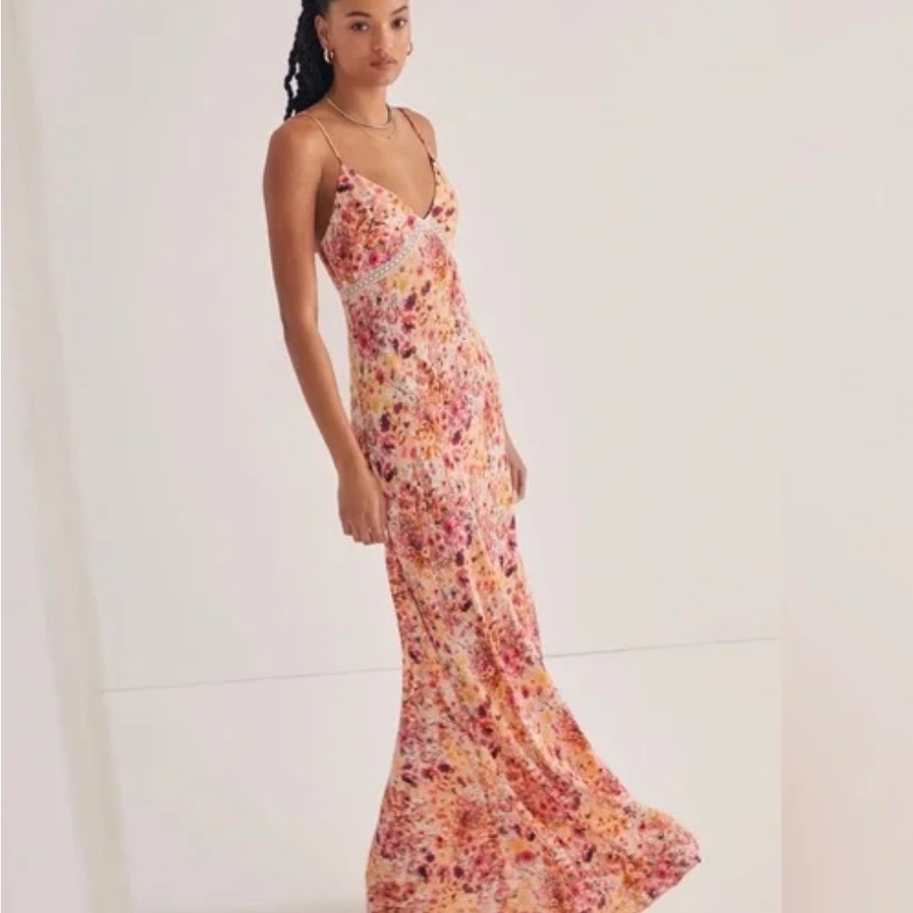 Favorite Daughter Floral BlackBerry Maxi Dress size M